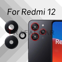 Rear Camera Glass For Xiaomi Redmi 12 Back Camera Lens Cover Replacement With Adhesive Sticker