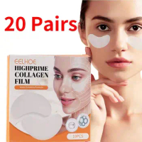 20pairs Collagen Soluble Film Eye Zone Mask Vitamin Patches Hyaluronic Acid Moisturizing Firming Face Película Ocular
