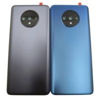 For Oneplus 7T Glass Back Battery Cover Door Panel Housing Case Replacement Parts For OnePlus 7T With Camera Lens