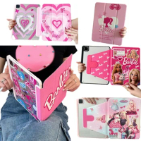 Barbie All-inclusive Acrylic Protective Case Ipad 11/12.9 Inches Air4/5 8.3inche Mini 6 with Pen Tray Anime Kawaii Tablet Case