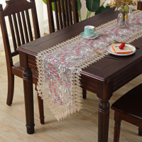 ผ้าคลุมแท่นวางกระดาษเช็ดปากลายลูกไม้ปักลายผ้าปูโต๊ะสไตล์อเมริกันผ้าปูโต๊ะผ้าปูโต๊ะพรีเมียม