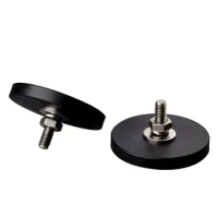 55lb Anti-Scratch Neodymium Rubber Coated Magnet Strong Magnetic Base M8 Male Thread for Led Working/Signal Light/Antenna