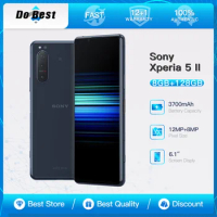 Original Sony Xperia 5 II XQ-AS52 XQ-AS72 5G Used Mobile Phone Dual SIM 6.1'' 8GB RAM 128GB/256GB ROM 12MP*3+8MP Android Phone