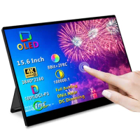 15.6 OLED Portable Monitor with USB/HDMI Touchscreen for Laptop/Computer/Phone/PS4