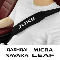 2Pcs Car Seat Safety Belt Cover Soft Cushion Accessories For Nissan Qashqai Juke Micra Leaf Pathfinder 370Z Kicks Navara Nv200
