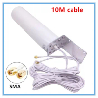 3G 4G LTE antenna SMA male 698-960/1710-2700MHZ 12dBi Double 10m cable for Huawei B593 E5186 For HUAWEI B315/593S/B880/B310