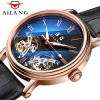 AILANG Fashion Double Flywheel Mens Watches Top Brand Automatic Mechanical Watch Luxury Personalized Clock Waterproof Reloj 8820