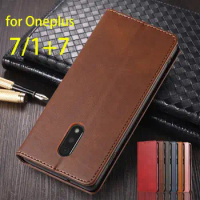 Magnetic Attraction Cover Leather Case for Oneplus 7 1+7 Flip Case Card Holder Holster Case Wallet Case Business Fundas Coque