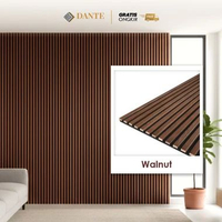 Dante Panel Dinding Akustik 60x240 cm / Wallpanel Acoustic / Peredam Suara Minimalis Walnut