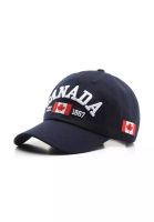 Kings Collection 加拿大刺繡楓葉旗軍藍色可調節棒球帽 KCHT2318c