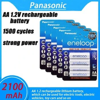 100% NEW Panasonic Eneloop Original Battery Pro 1.2V AA 2100mAh NI-MH Camera Flashlight Toy Pre-Charged Rechargeable Batteries