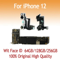 Original Motherboard for iPhone 12, Face ID Logic Board, Mainboard, IOS, Free iCloud, 64GB, 128GB, 256GB