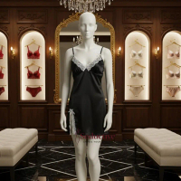 Seductive Baju Tidur Seksi Lingerie  Wanita Mini Daster Gaun Babydoll Transparan dengan Desain Premi