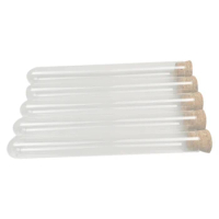 50Pcs 20X150mm 30Ml Plastic Test Tube With Cork ,Clear Wedding Favor Gift Tube Package Tube