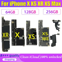 100% Original Plate For iPhone X / XR / XS / XS Max Motherboard 64GB 128GB 256GB Main Logic board For iPhone XR XS Clean iCloud