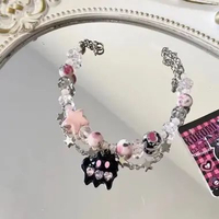 G06 Gelang Bunga Anti Karat Serut Titanium Korea Busur Fashion Aesthetic Untuk Wanita_gelang wanita_