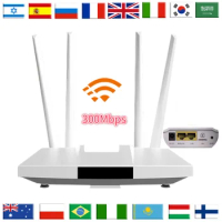 Unlocked Europe Asia 300Mbps Networking Lte Mobile Sim Card Wireless Router Modem 4G Wifi Hotspot For Phone Computers Wi Fi Link
