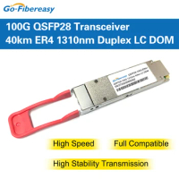 100G QSFP28 ER4 40km Optical Module Dual LC 100GBASE-ER4 1310nm CWDM4 DDM SMF Transceiver Module For Huawei/Cisco/Juniper Switch