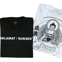 Kaos band FEAST - SELAMAT / SUKSES Putih dan Hitam Tshirt Band Local FEAST  n Bahan Cotton 24s tebal