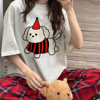 100% Cotton Short Sleeve Oversize Cartoon Tshirt Unisex Plus Size 5XL Woman Tees Loose Men