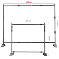 SH NEW Double-Crossbar Background Stand Backdrop Frame Support System For Photography Photo Studio Video For Muslin Green Screen