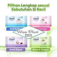 [ 10 Pcs ] Cussons Tissue basah Baby Wipes 45sheet Tisu Basah Bayi isi 45 Lembar Biru / mild&gentle