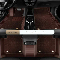 PU Leather + Nano Velvet Customized Car Floor Mat for Nissan Sunny 2011-2020 NV200 NAVARA Terra 2018-2022 Interior Accessories