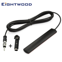 Eightwood Car FM AM Radio Stereo Antenna for Car Stereo Audio Media Receiver Player HD Radio Tuner Amplifier+ DIN to ISO Adapter