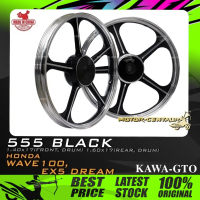 RIM MOTOSIKAL KAWA-GTO SPORT RIMS 555 1.40X17(DRUM, F) 1.60X17(DRUM, R) UNTUK WAVE100, EX5 DREAM, WA