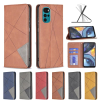 Flip Case For Samsung A52 A52S Plaid Marble Matte Leather Luxury For Galaxy A12 A32 A42 A72 Case Magnetic Phone Cover