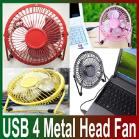 Small Mini Portable colorful metal USB Cooling Table Desk Air Fan Computer Laptop Fan Aluminium blade Mute Quiet and Durable
