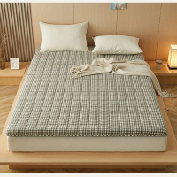 日式水洗棉綠格抗壓雙人加大床墊180*200cm厚約8cm(日式床墊)