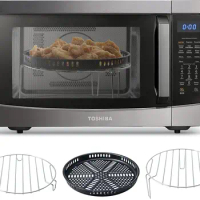 Toshiba-4 in 1 ML-EC42P(BS) Countertop Microwave Oven, Sensor, Convection, Air Fryer Combo, Mute Function, Position