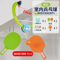 兒童玩具男孩懸掛式乒乓球訓練器男童女童女孩寶寶生日禮物3-6歲綠色 懸掛乒乓球【含7粒球+2拍+貼紙】