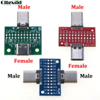 Cltgxdd 1pcs Type-C Male / Female to Male / Female USB 3.1 Test PCB Board Adapter Type C 16P 24P 2.54mm Connector Socket