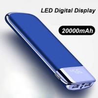 20000mAh Portable External Battery Charger Power Bank LED Digital Display Double USB Output Powerbank For iPhone 12 11 Xiaomi