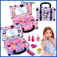 Bettie Set Mainan Anak Perempuan Kotak Makeup dengan Kaca Cermin dan Aksesori Kecantikan Lucu