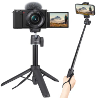 Extension Pole Tripod Mini Selfie Stick Tripod Stand Handle Grip for Canon G7X Mark III Sony ZV-1 RX100 VII A6400 A6600 Vlogging
