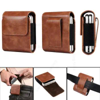 For Motorola Razr 40 Ultra Leather Case Phone Pouch For Moto Razr 2023 gen 4 3 2 Belt Holster Flip Waist Bag For Razr 2022 Funda