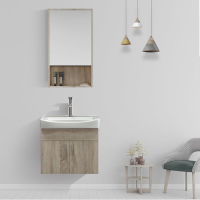 Stainless Steel Bathroom Cabinet With Mirror Sink Toilet StGood Fast To SG orage Cabinet With Mirror Bathroom Sink Toilet Cabinet Waterproof Nordic Solid Wood Small Apartment Solid Wood Color Combination Small S Package