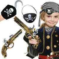 Pirate Gun Pirate Theme Birthday Party Pirate Hat Eye Patch Telescope Compass Treasure Toys For Kids Gift Halloween Cosplay Prop