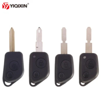 YIQIXIN Replacement Remote Car Key Entry Key Fob Shell Case For Peugeot 106 206 306 205 405 2 Button Uncut Blank Blade Cover