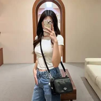 Tas COACH QUINN SHW BLACK SMOOTH LEATHER FLAP SHOULDER BAG WITH LS 100% ORIGINAL 18X6X12CM