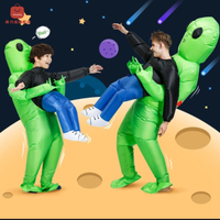 充氣服 玩偶服裝 抖音同款外星人充氣服外星人抱人搞怪萬圣節年會創意玩偶服裝 八折減免 可開發票 快速出貨