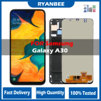 100% Tested AAA+ A30 A305/DS A305F Display Screen with Frame, LCD Display Touch Screen Digitizer Assembly for Samsung Galaxy A30