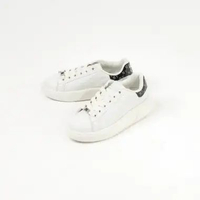 Sepatu MLB NY CHUNKY MONOGRAM EMBOSSED BLACK WHITE SNEAKER 100% ORIGINAL 42
