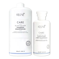 【KEUNE 肯葳】淨白去黃2.0洗護組合-CARE C11淨白鏈鍵髮浴1000ml +護髮素250ml(國際航空版)