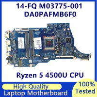 M03775-001 M03775-501 M03775-601 For HP 14-FQ 14S-FQ Laptop Motherboard W/Ryzen 5 4500U CPU DA0PAFMB6F0 100% Tested Working Well