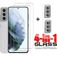 4in1 Tempered Glass For Samsung S22 S21 Plus Screen Protector Lens Glass For Samsung S21 FE S20 FE s21 S23 Plus Protective Glass