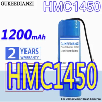GUKEEDIANZI New Battery for 70mai Dash Cam Pro HMC1450 Accumulator 1200mAh Replacement Batterie 3-wire Plug